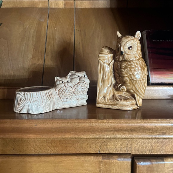 Vintage Owl Bookend and Planter - Picture 5 of 5